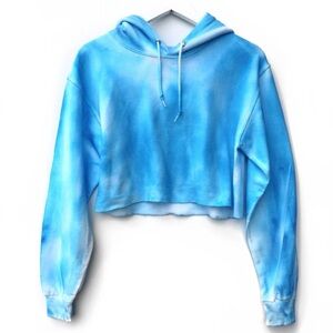 NWT Cropped Hoodie / Ocean size small